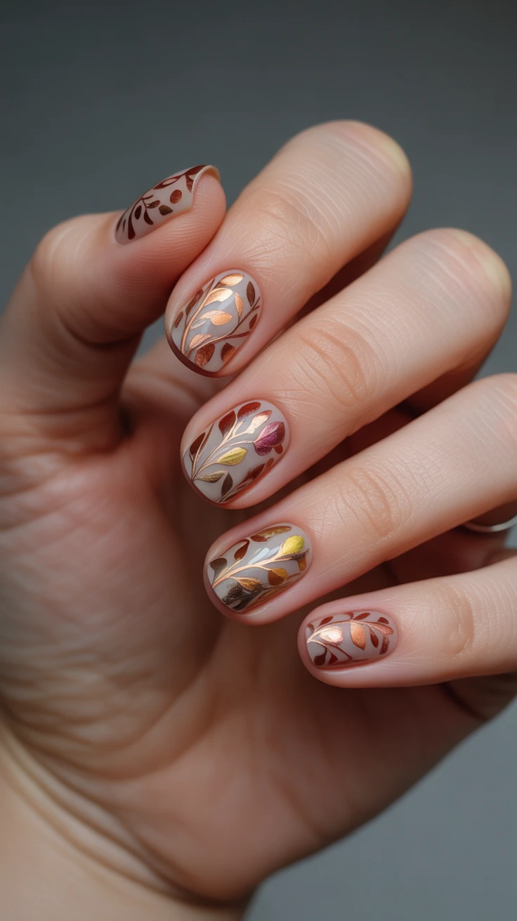Nail ideas fall autumn with black and neutral nails and cute fall nails square.
