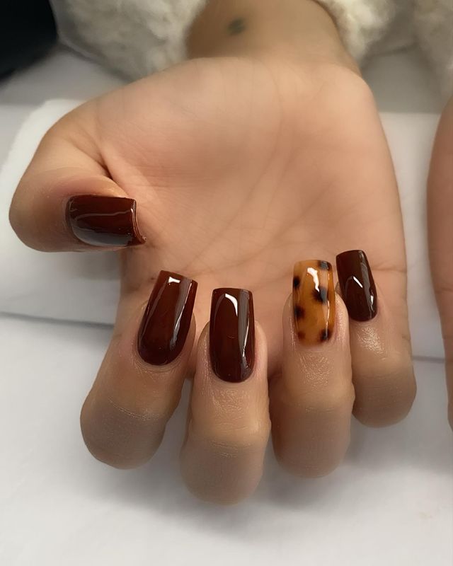 Fall birthday nail ideas with simple halloween nail designs and fall time nails.