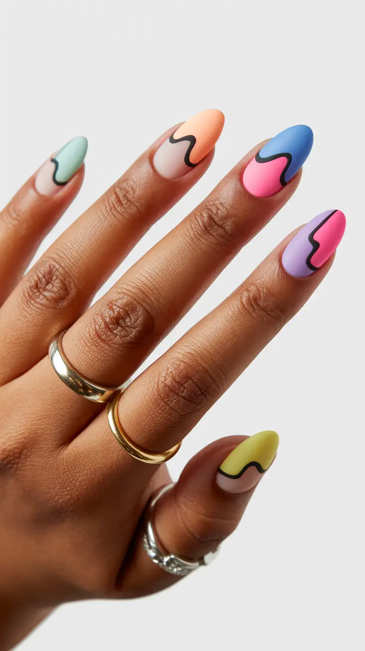 Solid nail color ideas fall with simple fall nail designs autumn and black.