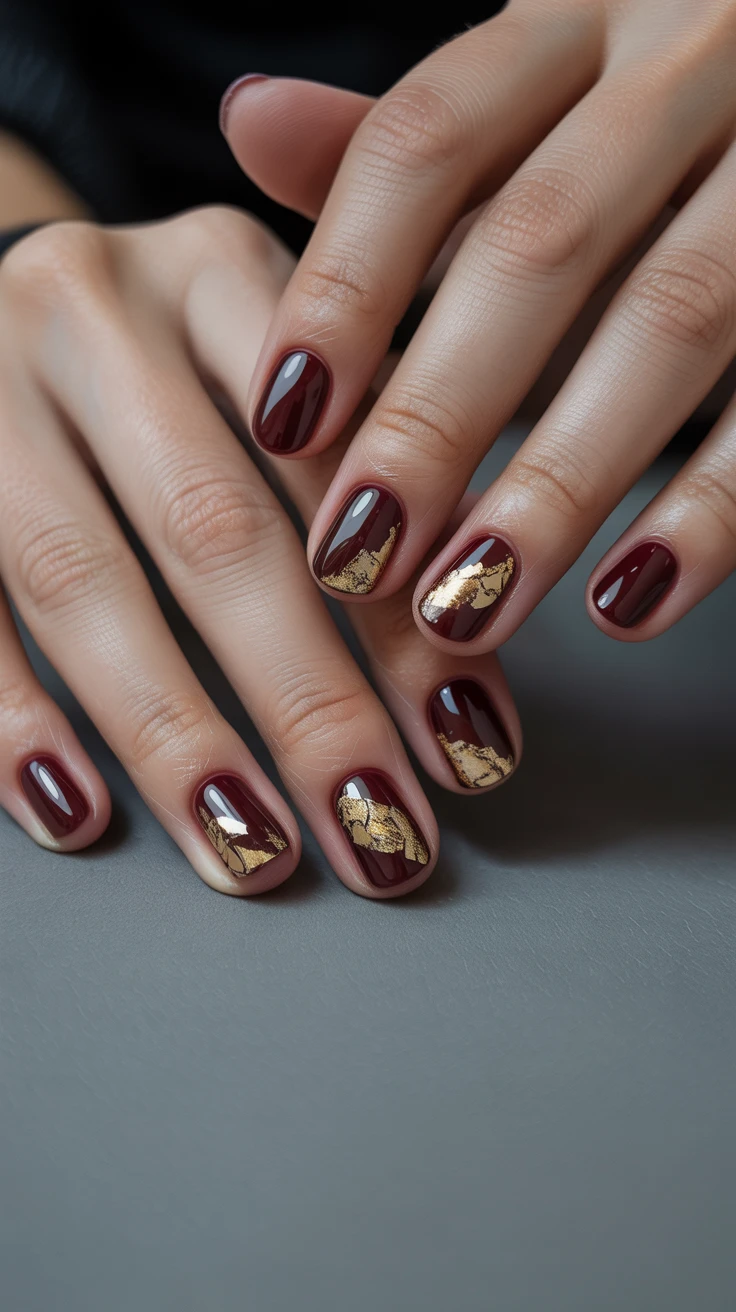 Winter nails with early december nails in autumn.