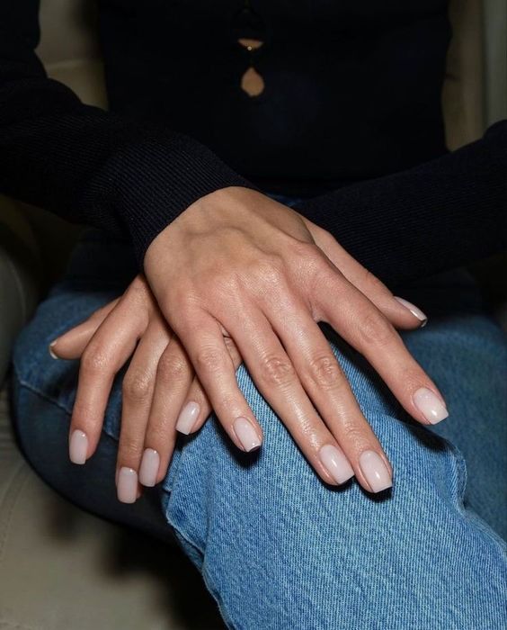 Classy fall nails with subtle christmas nails in almond.