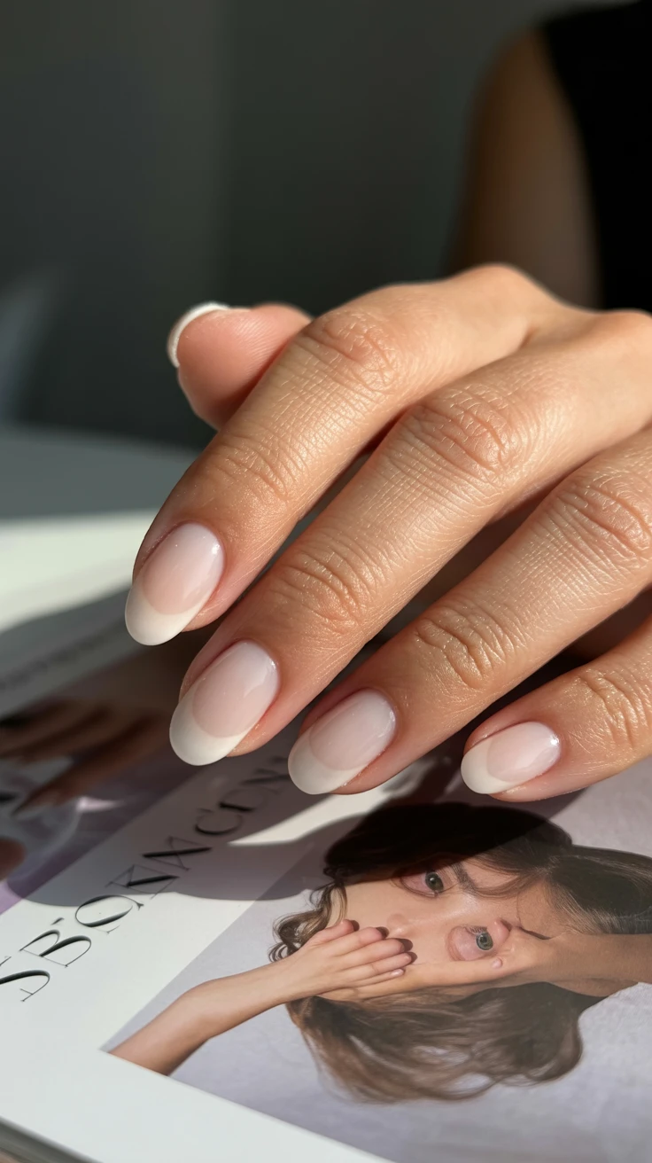 Autumn nails ideas with simple fall nail art and powder dip.
