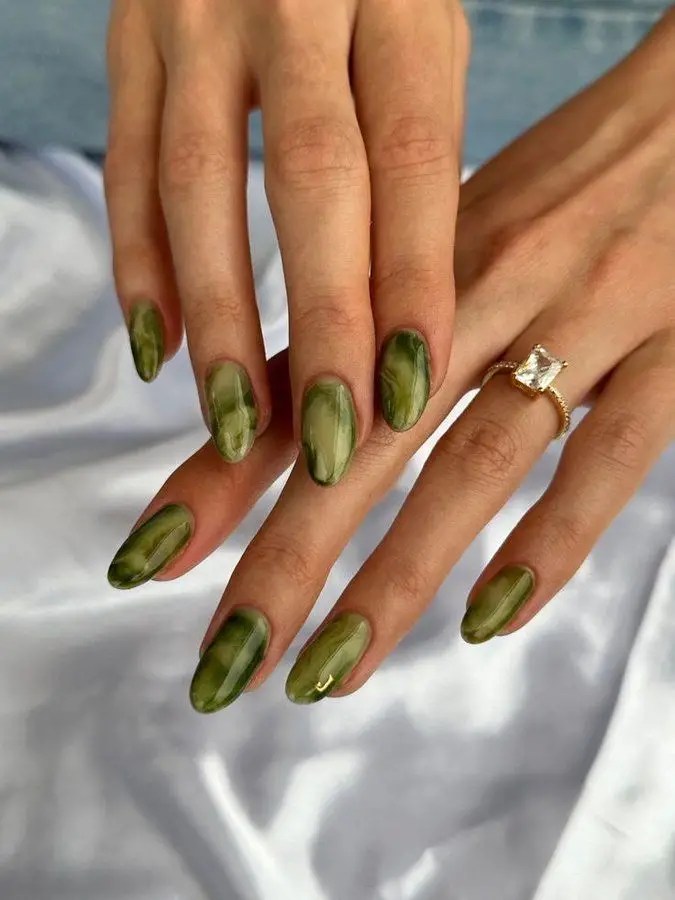 simple fall nail inspo almond, christmas nail inspo, acrylic