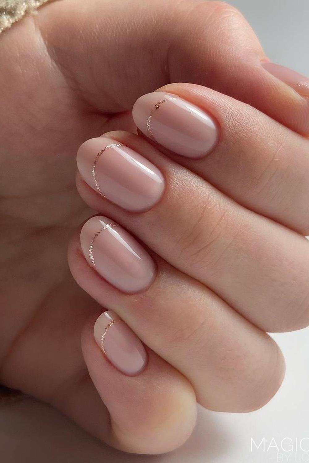 November french tip nails with brown and green nails design and autumn french tip.