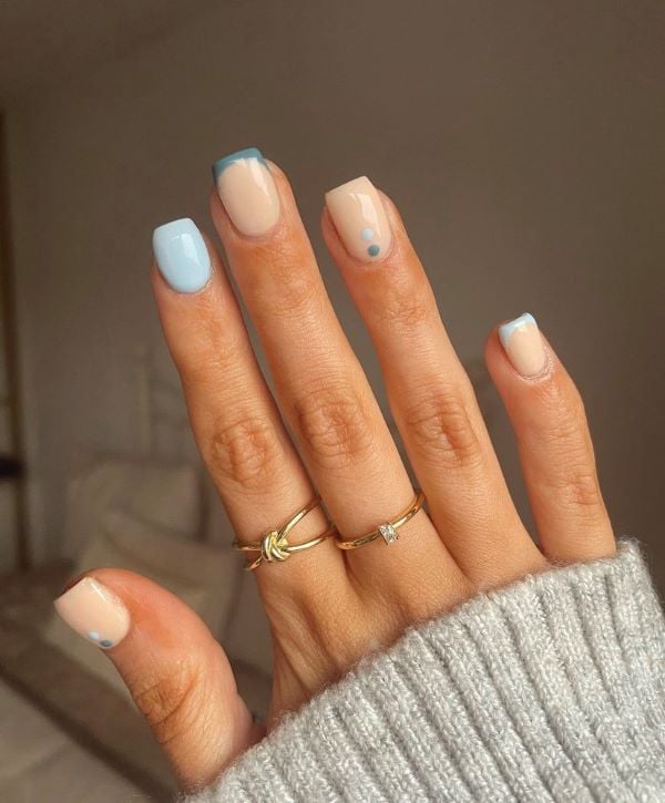 Really short nails ideas with cute short gel nails. Best short nails with black and white nails for fall. Paint for nails.