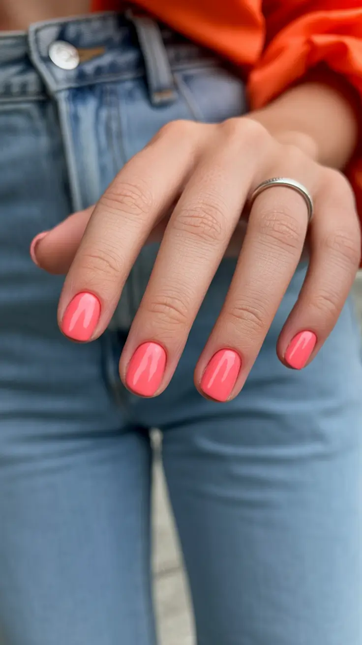 Bday nails ideas short with short nails French ideas. Cute short almond nails in brown short nails design with simple style.