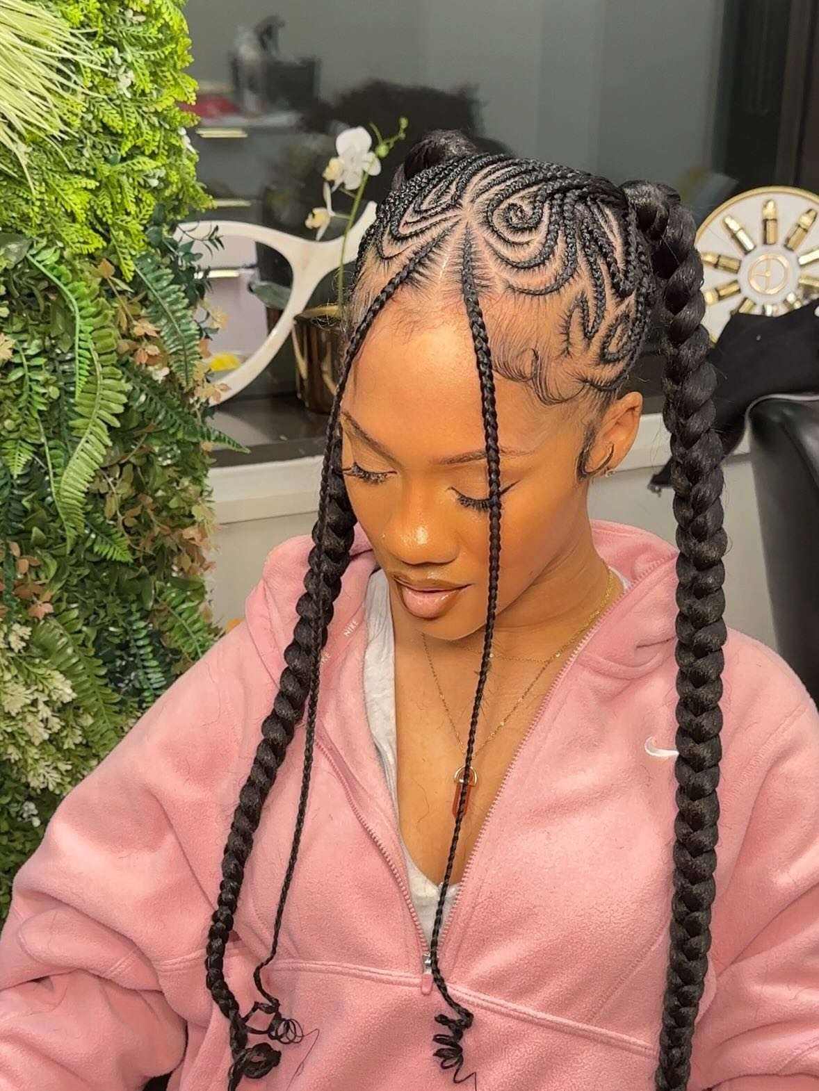 ponytail hairstyles for black women natural hair, easy hairstyles for short 4c hair, kid braid styles, no gel
