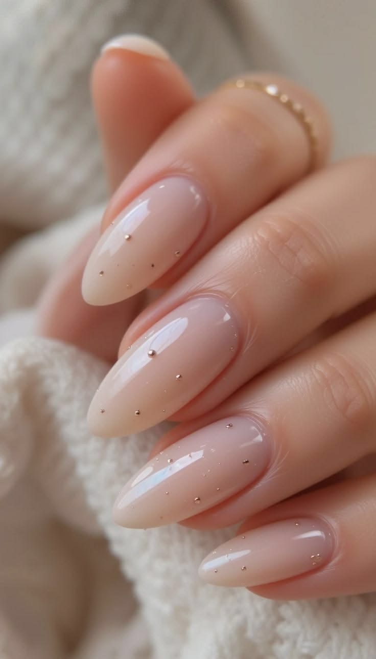 nude nails inspiration look 1