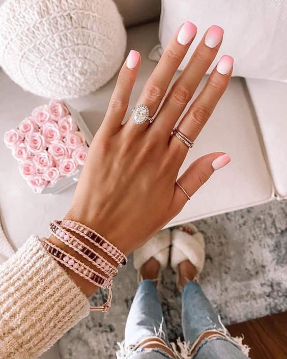 Purple ombre nails with ombre christmas nails, elegant chrome nails, milky nude nails