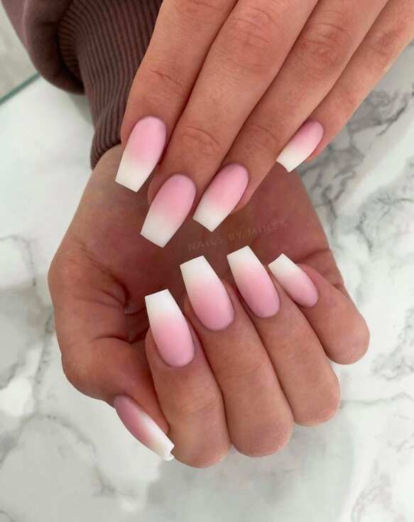 Ombre gel nails with ombre stiletto nails, red nail art