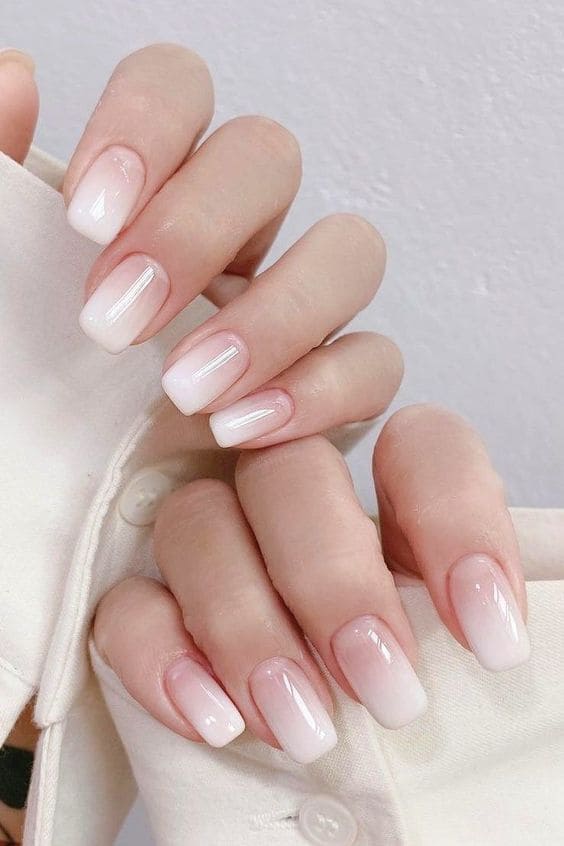 Pink white ombre nails with white ombre nails with design, purple
