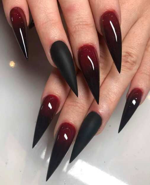 French ombre nails with design with orange and pink ombre nails, nude and pink ombre nails