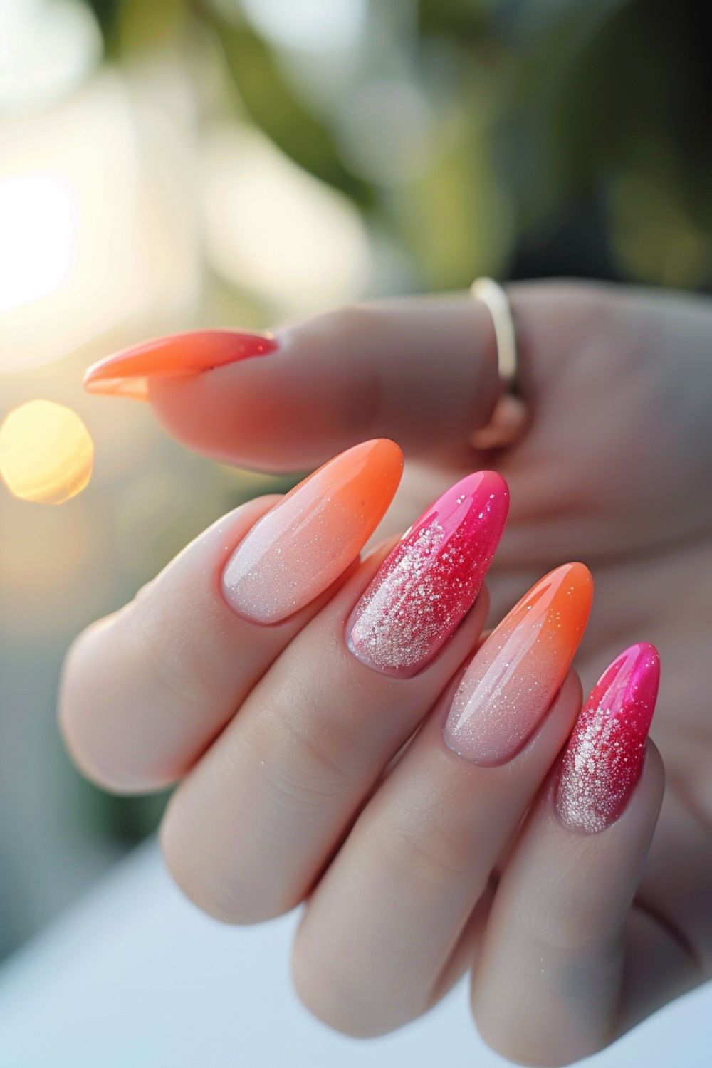 Ombre chrome nails designs with elegant nails, winter nails