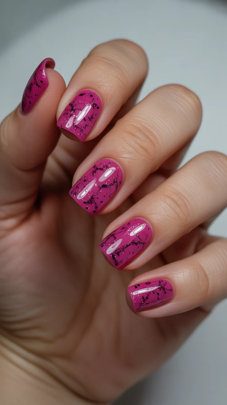 Nail inspo with chic marble effect.