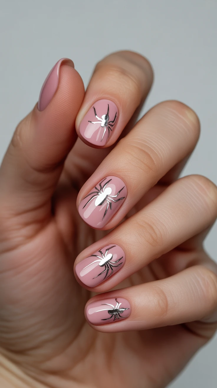 Fall hello kitty nails with autumn elegance.