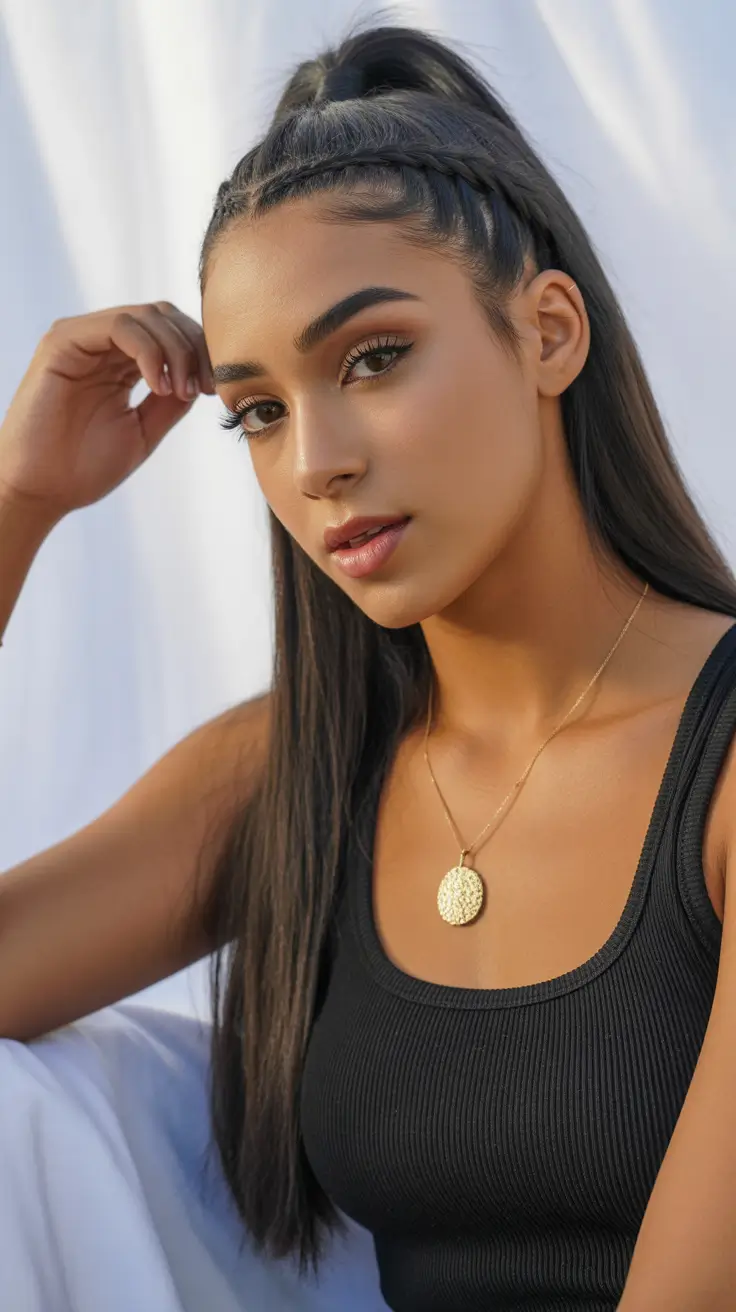 braided ponytail hairstyles black women, fake ponytail hairstyles, hairstyles for medium length hair, pretty ponytail hairstyles, half, drawing