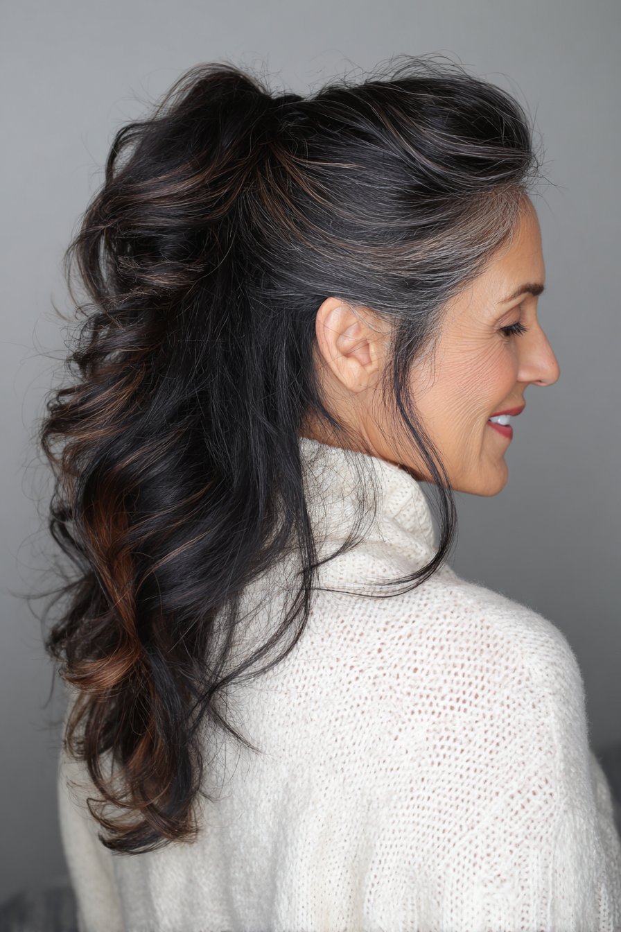 ponytail hairstyles for kids, curled ponytail hairstyles, sleek back ponytail, down ponytail hairstyles, mid black women, formal high