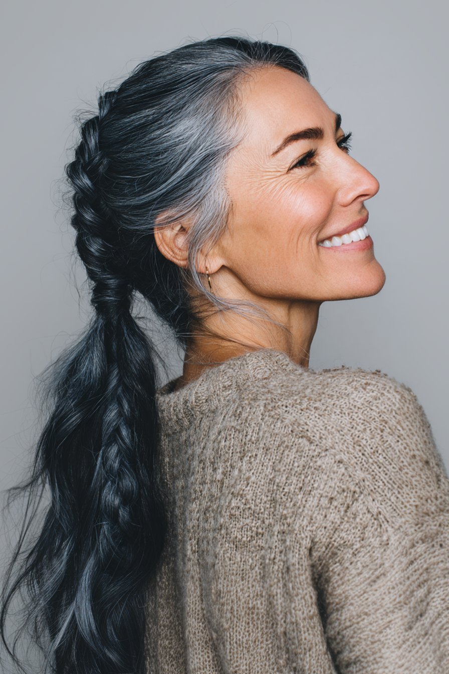 ponytail hairstyles natural hair, different ponytail hairstyles, braided ponytail with weave, braided black women, afro
