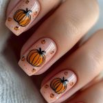 pumpkin nails inspiration look 1