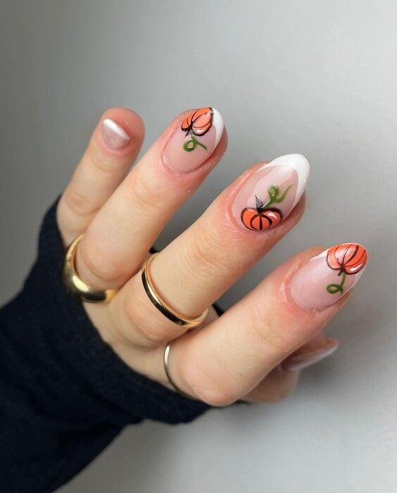 Cute halloween nails, fall and halloween nails, patch