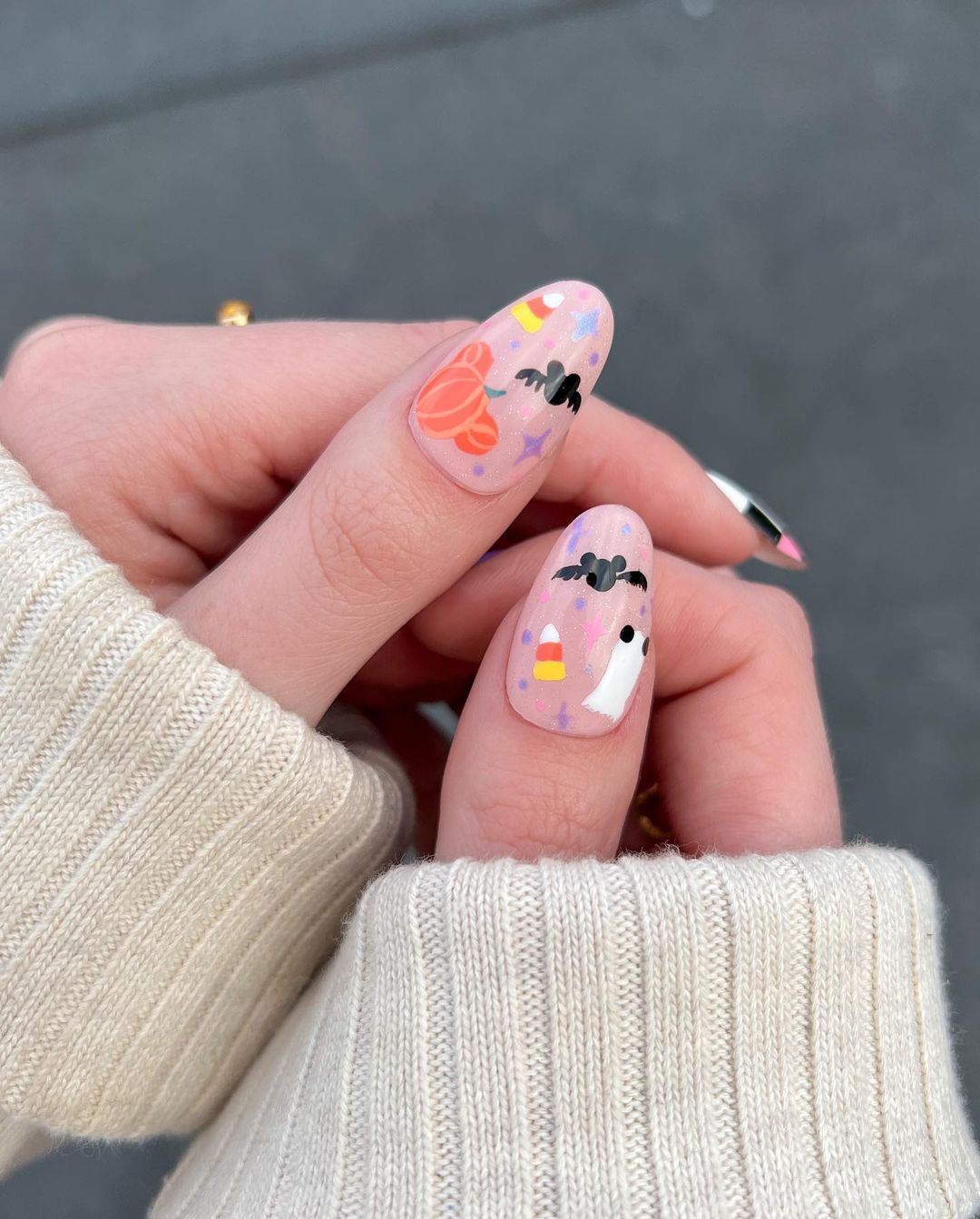 Fall pumpkin nail designs, autumn nails easy