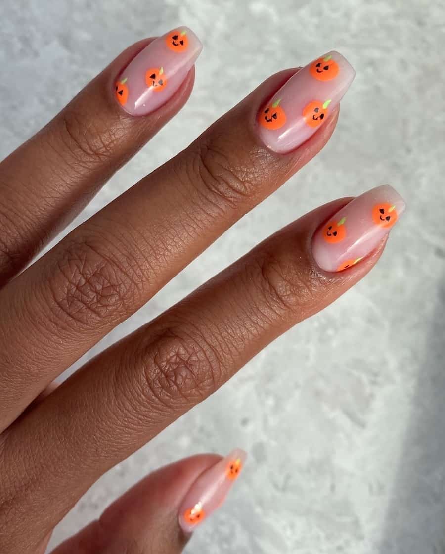 Fall inspired nails autumn, halloween nails easy simple