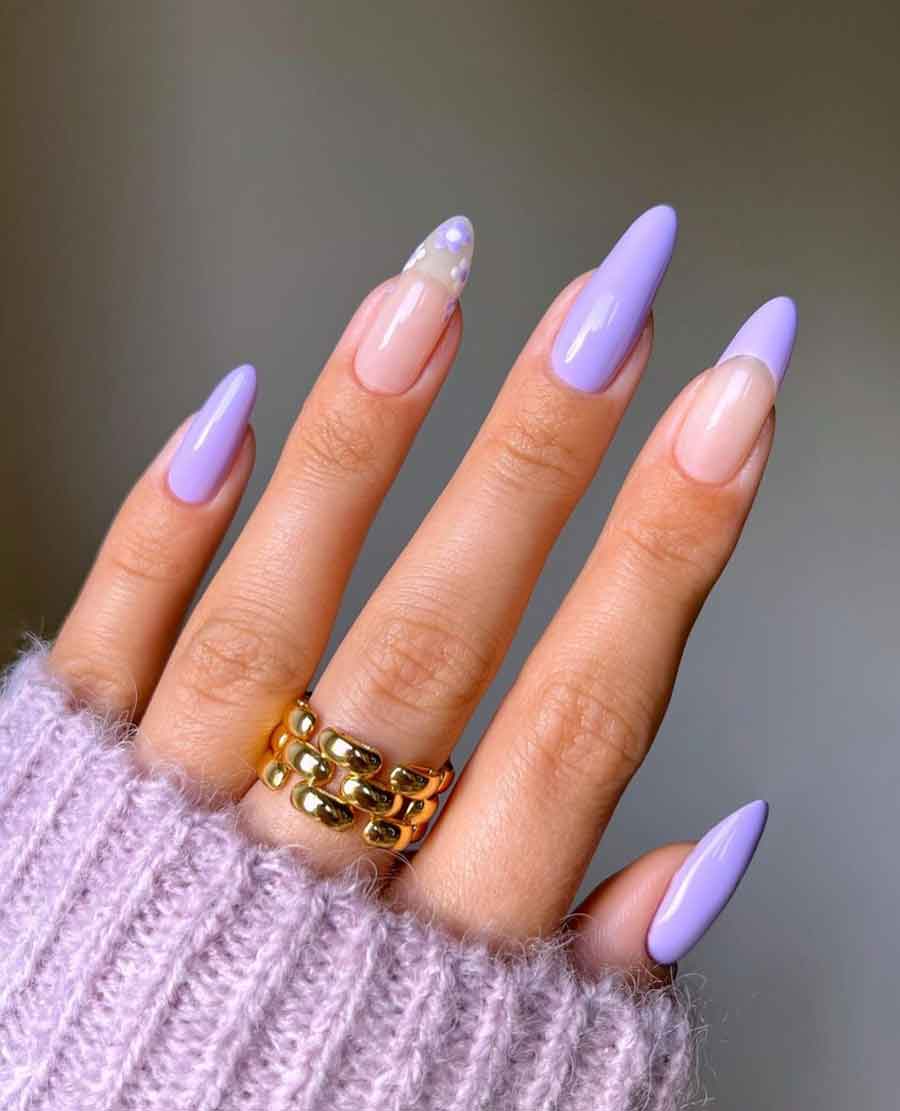 pink and purple nails, purple butterfly nails, purple nails inspiration, colored french tip nails, flower, pinkish