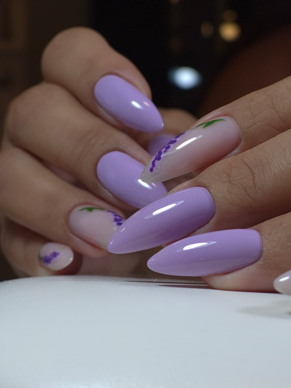 purple grunge nails, purple mermaid nails, soft purple nails, blue and, plum