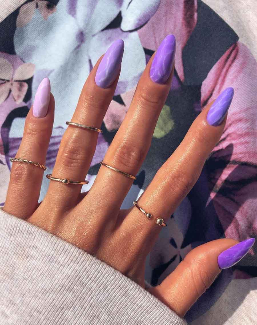 purple valentines day nails, whimsigoth nails, gothic nail ideas, halloween, red and
