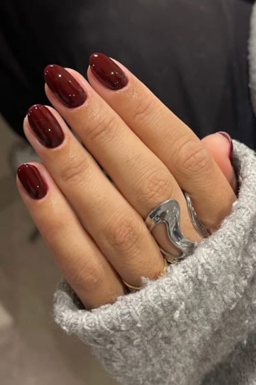 simple fall nails short, short nails ideas, short thanksgiving nails, almond shape sophistication