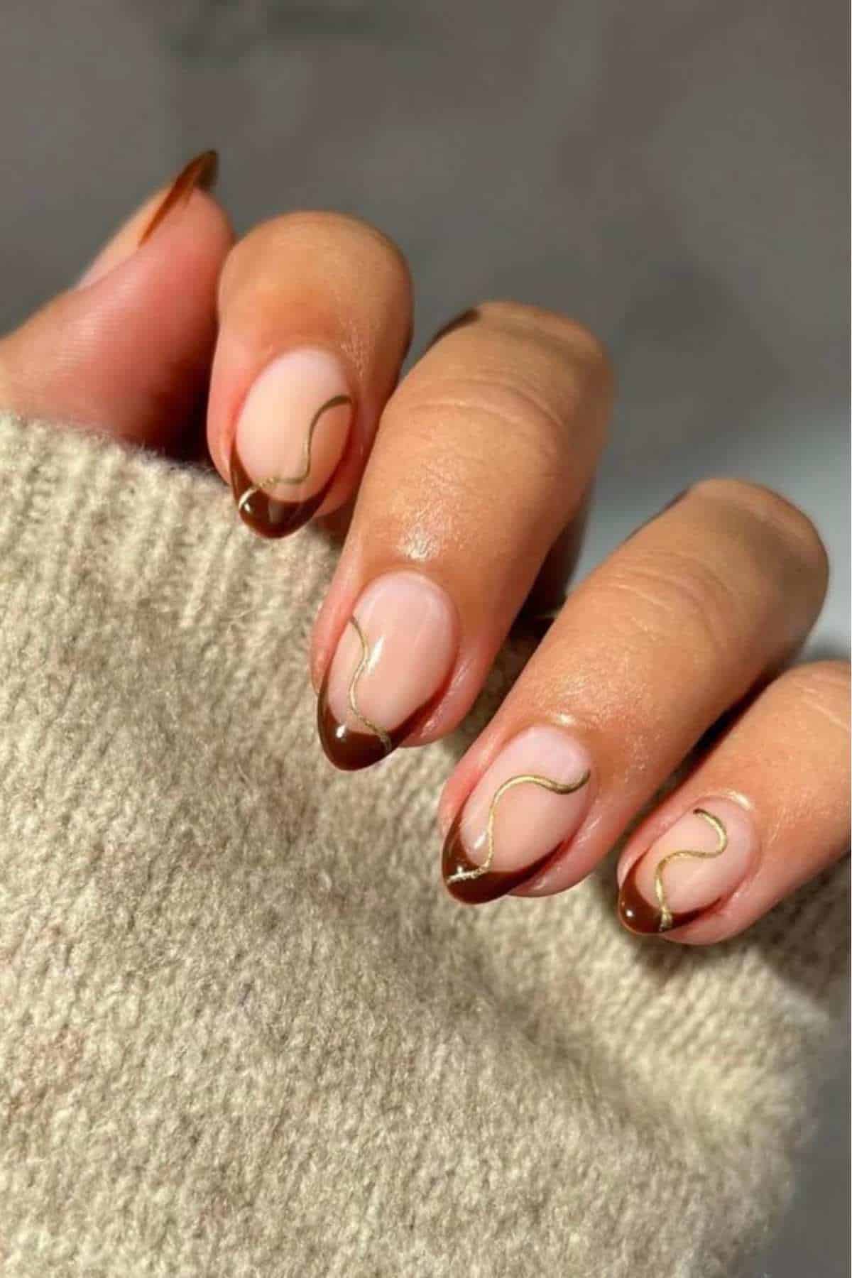 fall inspired nails short, fall nail inspo square, september nail ideas square, for nails