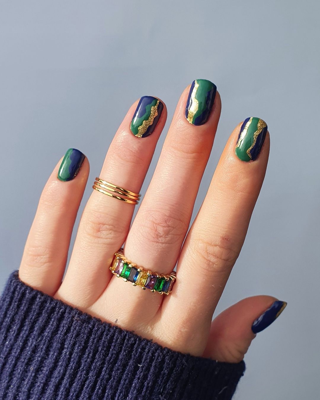 short nails fall colors, short simple fall nails, short square autumn nails, almond colors