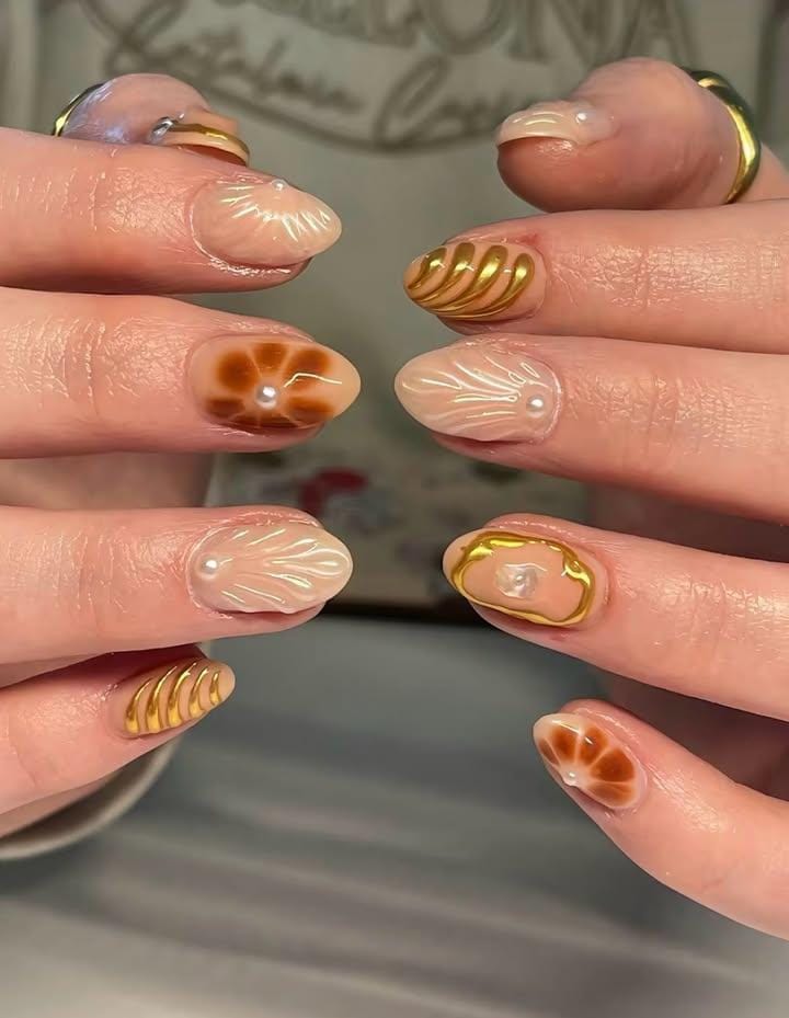 short fall gel nails ideas, nail art minimalist trends, square shape