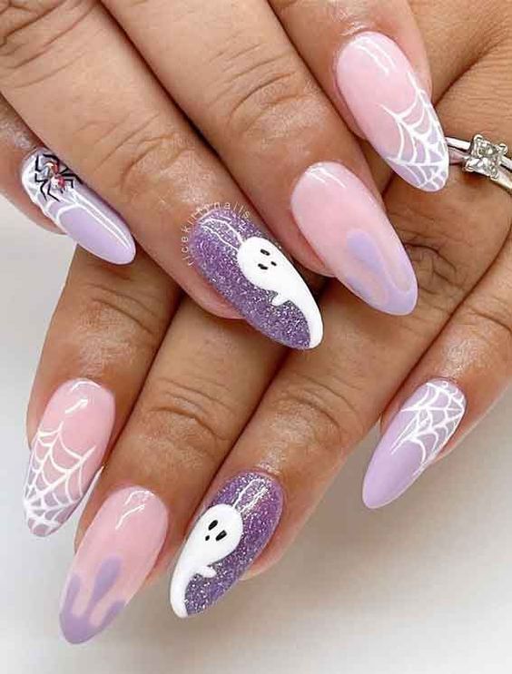 Halloween manicure short nails with easy halloween nails simple designs