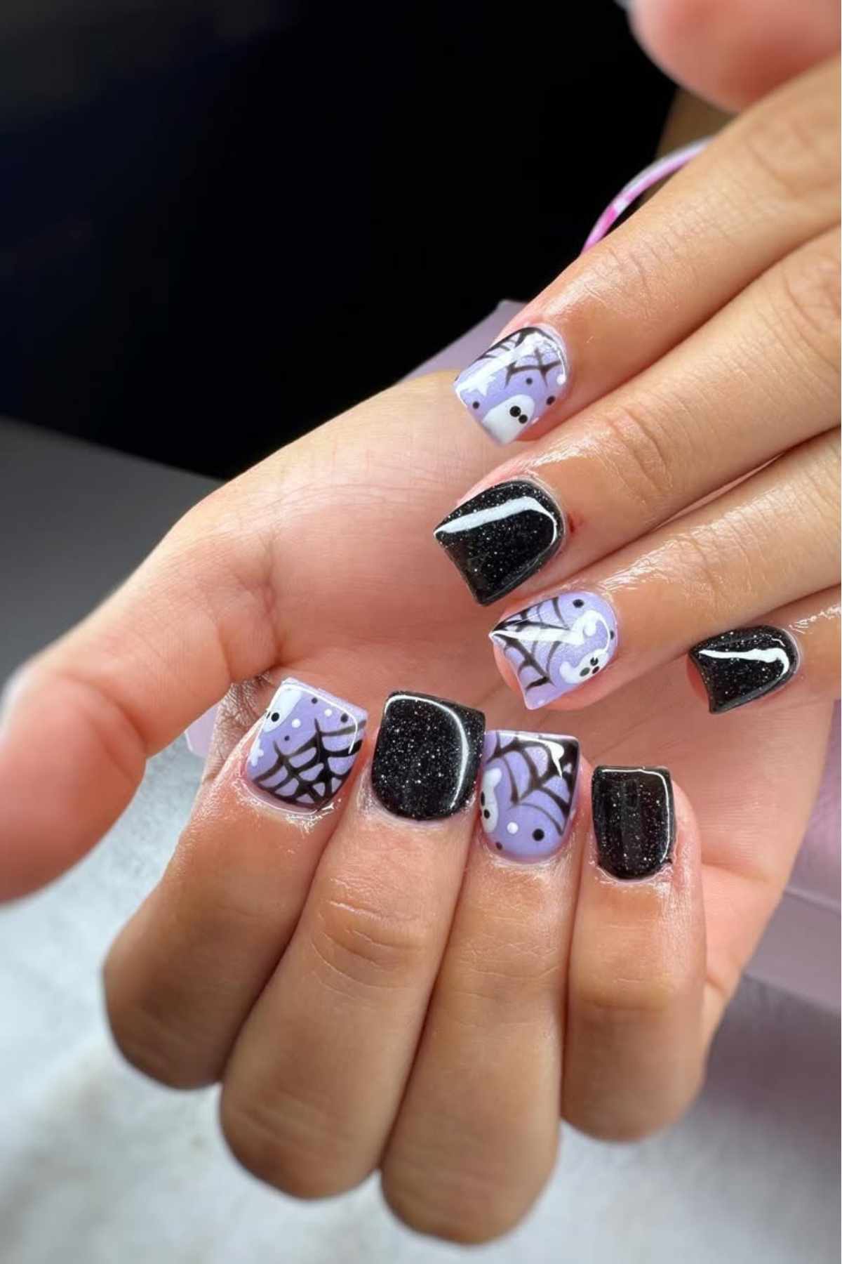 Short square nail designs with halloween simple nail designs