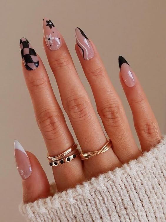 Minimal halloween nails with halloween nails pumpkin design