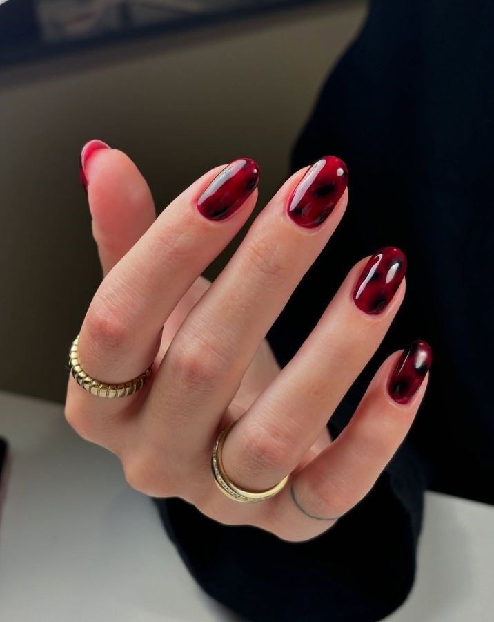 fall themed nails simple, short simple fall nails, trendy