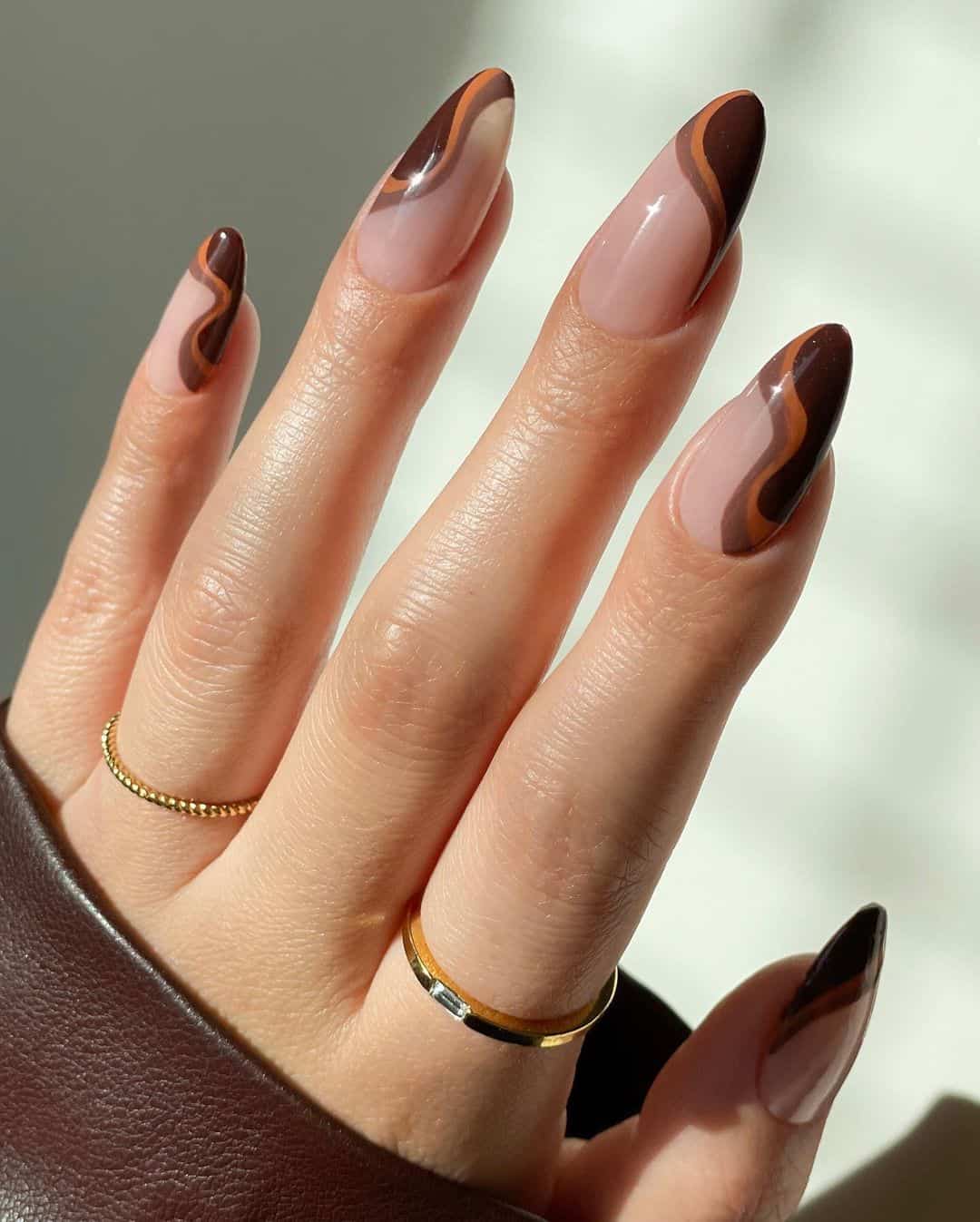 fall nail inspiration autumn, fall orange nails autumn
