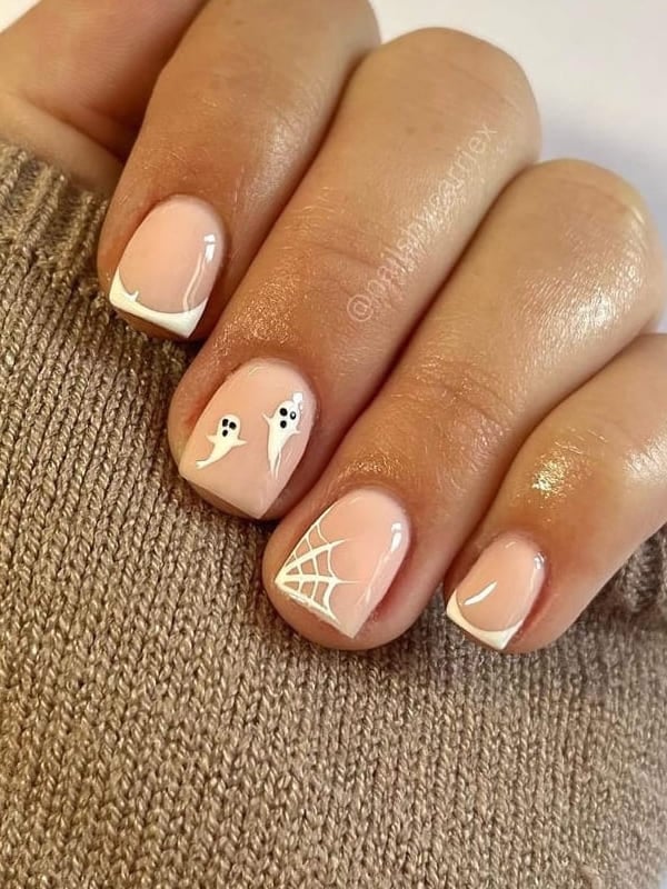 Fun halloween nails with subtle halloween nails short