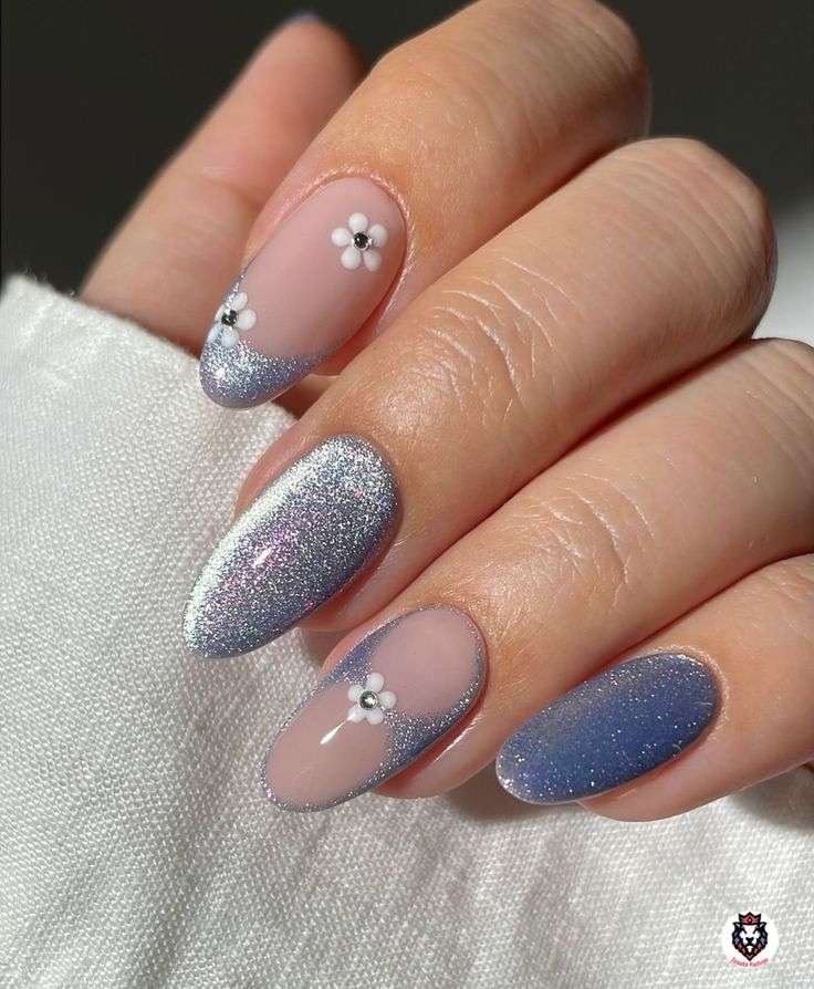 simple winter nail designs with simple glitter nail designs, cute halloween nail designs, classy winter nails simple, green