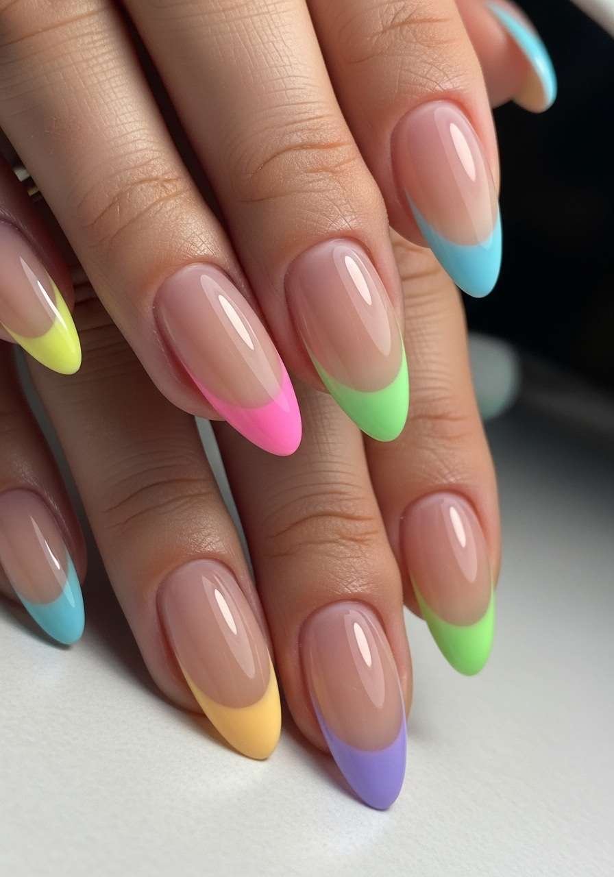 Simple acrylic nails for back to school, vacation nails summer, and goth-inspired designs.