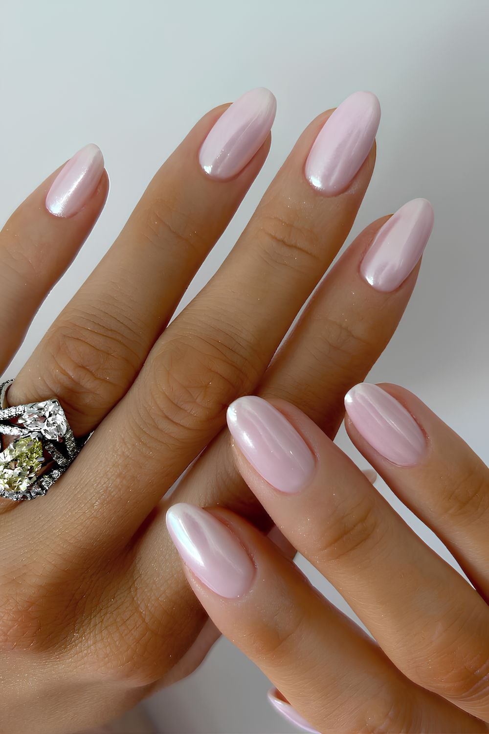 Simple flower nails with simple nail ideas, valentines nail art, pink, and chrome finishes.