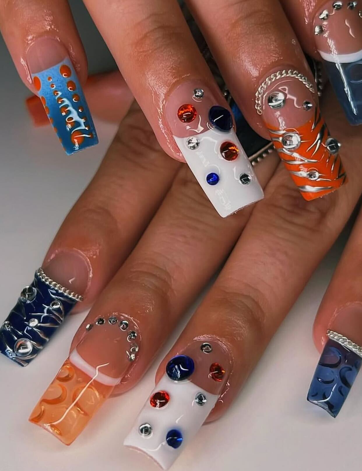 Square acrylic nails with square nails ideas summer, short gel nails, baddie square nails, birthday, short summer