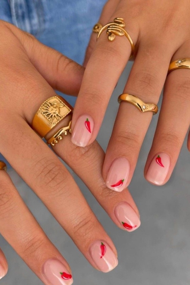 Summer nails square and winter nails square, short acrylic nails designs, short french tips acrylic nails, pink acrylic, dark red