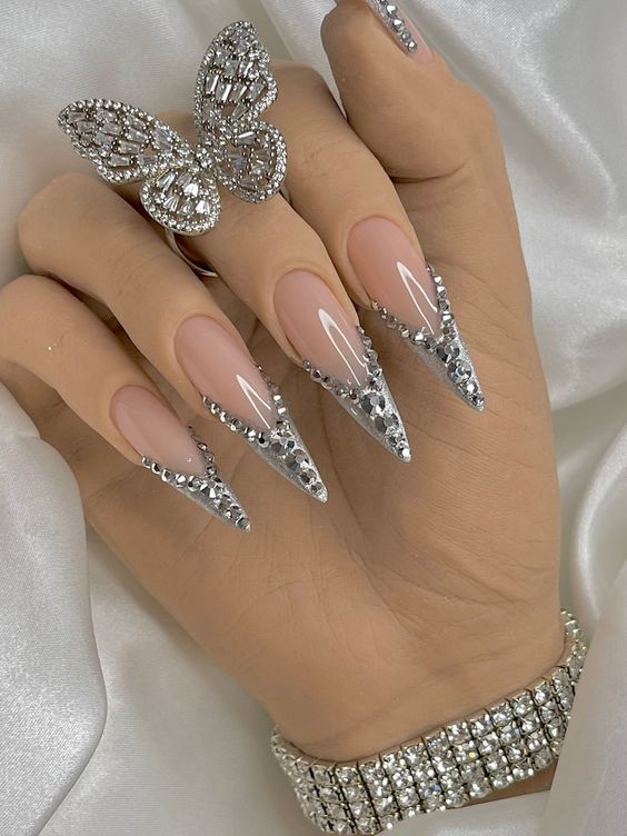 Purple stiletto nails with red stiletto nails designs classy, blue nails, acrylic, black and white