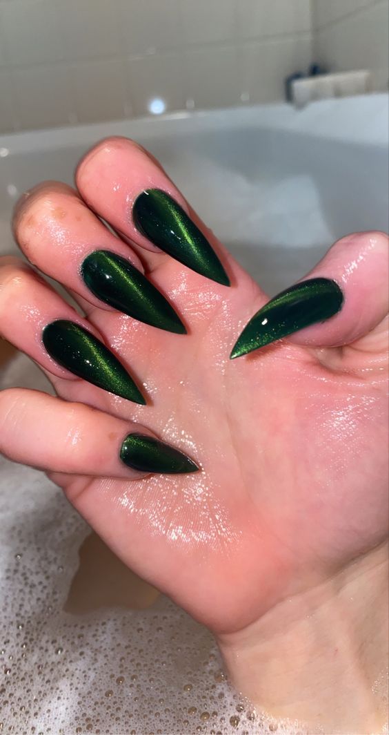 Colorful stiletto nails, plain stiletto nails, simple stiletto nails designs, brown, square and together