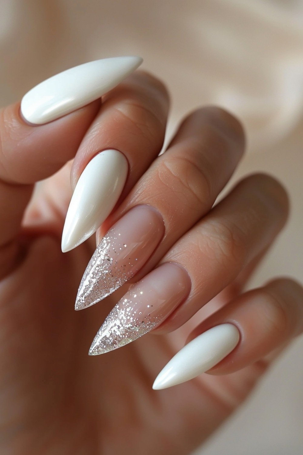 Black and white nails with white winter nails, featuring milky nails ideas, blue nail inspo, and polka dot with purple and accents.