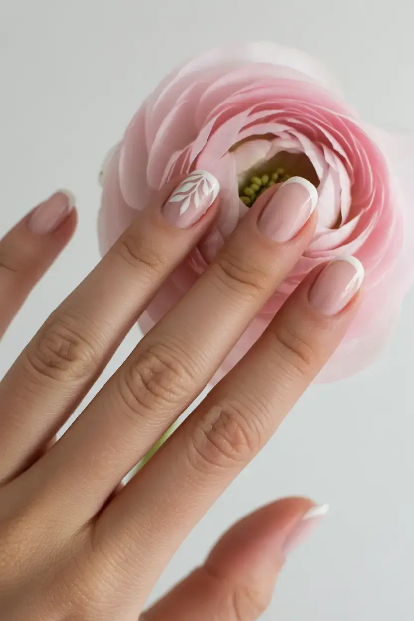 White acrylic nails with milky white cat eye nails, dark nails, French tip acrylic nails, milk, yellow and.