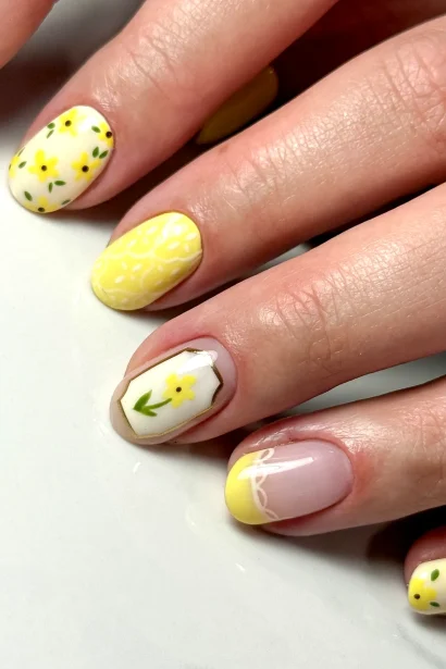 yellow nails inspiration look 1