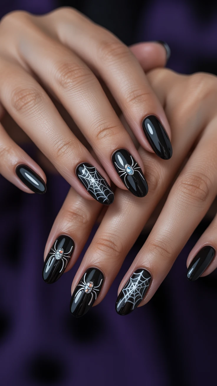 Black Nail Designs inspiration look 1